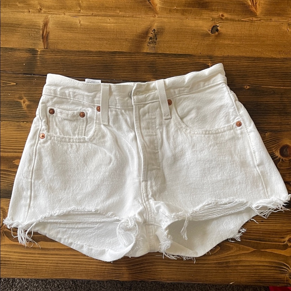 Levi's Bright White Jean Shorts for Women